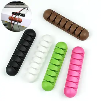 

7Holes USB Cable Winder Organizer Home Harness Finishing Fixed Cables PC Power Wire Tie Cable Management Headphone Wire