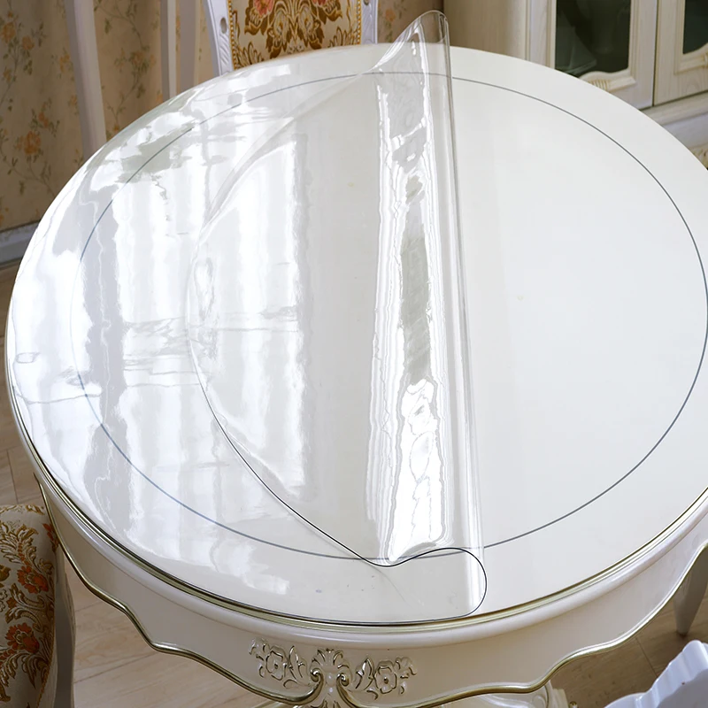 Whirltique Round Clear Table Protector 47 Inch 1.5mm Thick, Clear Round