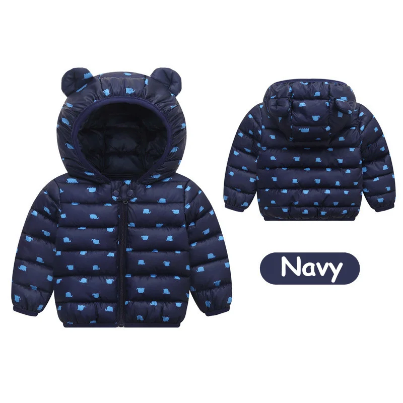 Зимние пальто для малышей с капюшоном; одежда для маленьких девочек и мальчиков; куртка-пуховик; теплая верхняя одежда для детей