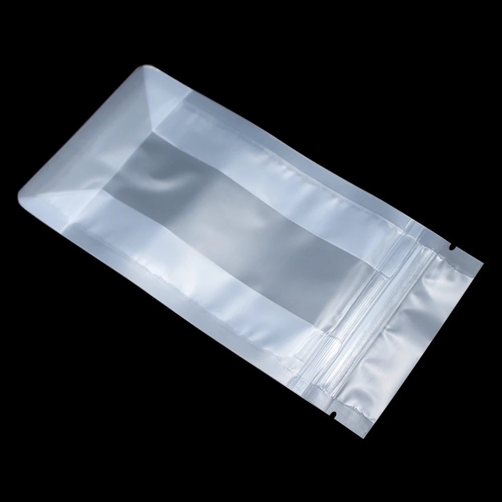  50Pcs/Lot Matte Clear Plastic Bags Reusable Stand Up Zipper Bags Food Storage Package Bags Pouch fo - 4000526220039