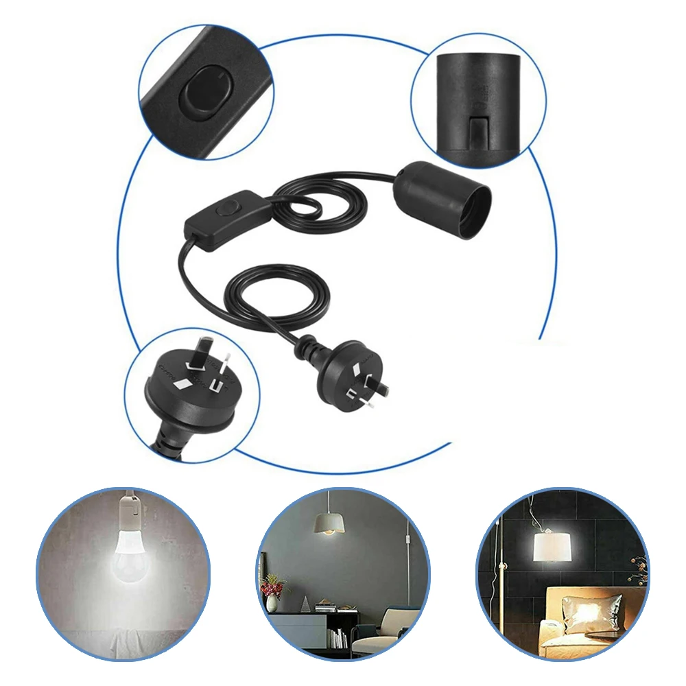 1pc 220v Lamp Holder E27 Socket Plug In Pendant Light ON/OFF Toggle ...