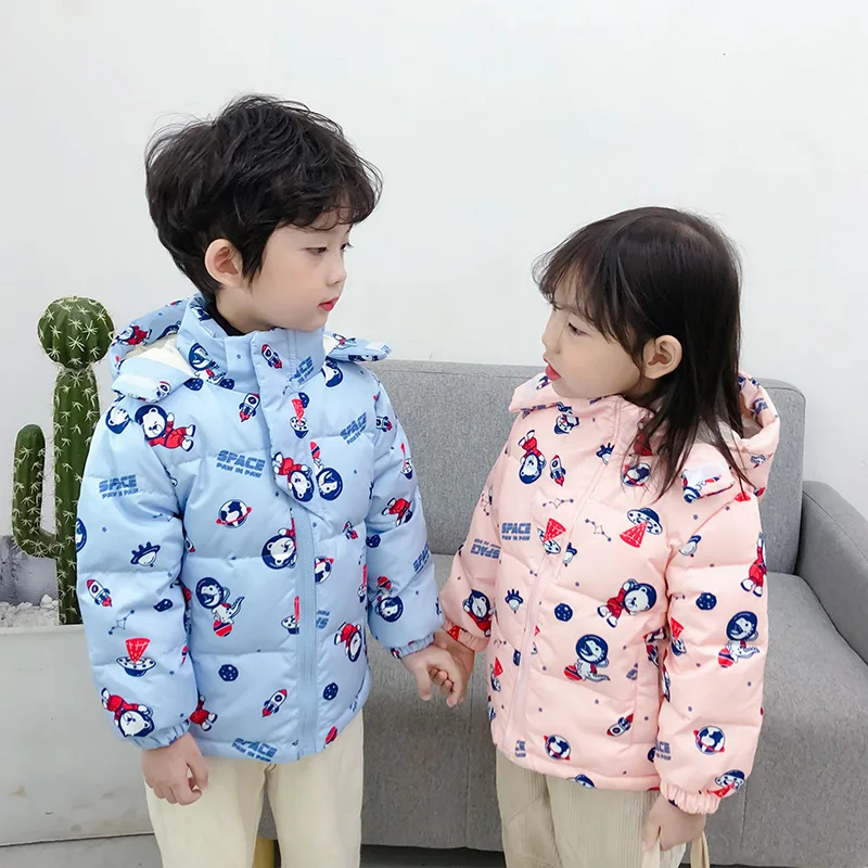 

2021 Winter Down Parkas Boys Girls Coats Unisex Kids Warm White Duck Down Jackets Baby Clothes Children's Clothing Outerwear