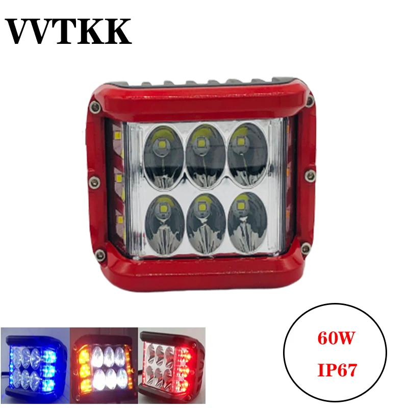 

VVTKK 4" 60W 1 pcs Work Light Bar Offroad LED Work Light Motorcycle LED Headlight 4500lm For Car 4wd Truck Offroad Motorcycle