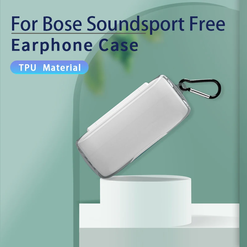 Clear For Bose Soundsport Free Case Wireless Bluetooth Headphone Cover TPU Soft Silicone Protective Charging Box With Hook | Электроника