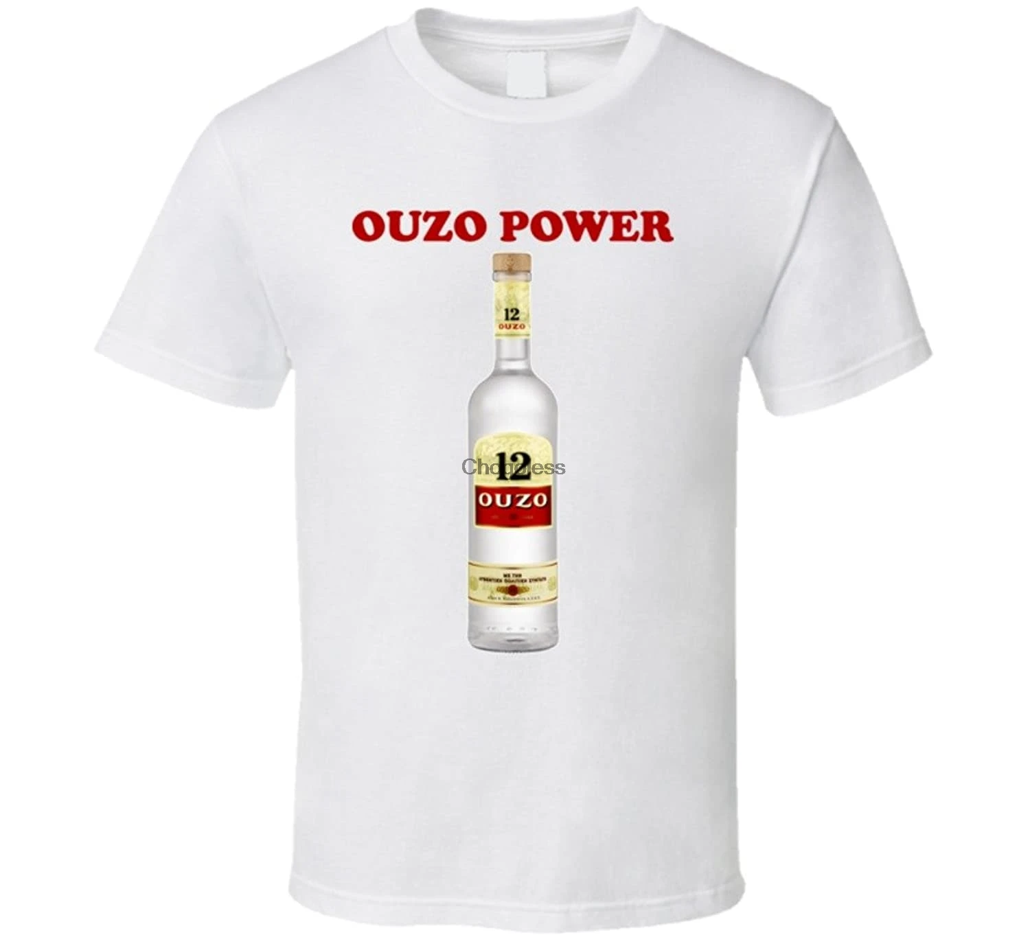 Белая футболка Ouzo для питья | Мужская одежда