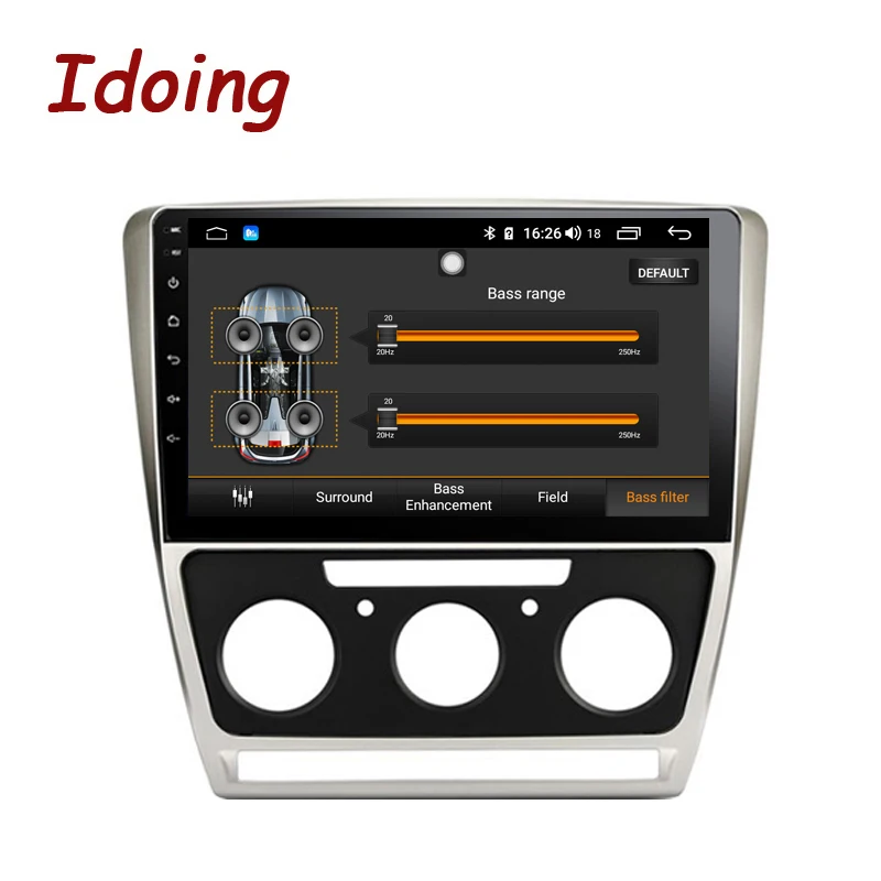 Idoing 10," 1Din 2.5D автомобильный Android 8,1 Радио мультимедийный плеер подходит Skoda Octavia 2007- 4G+ 64G gps навигация быстрая загрузка Wifi