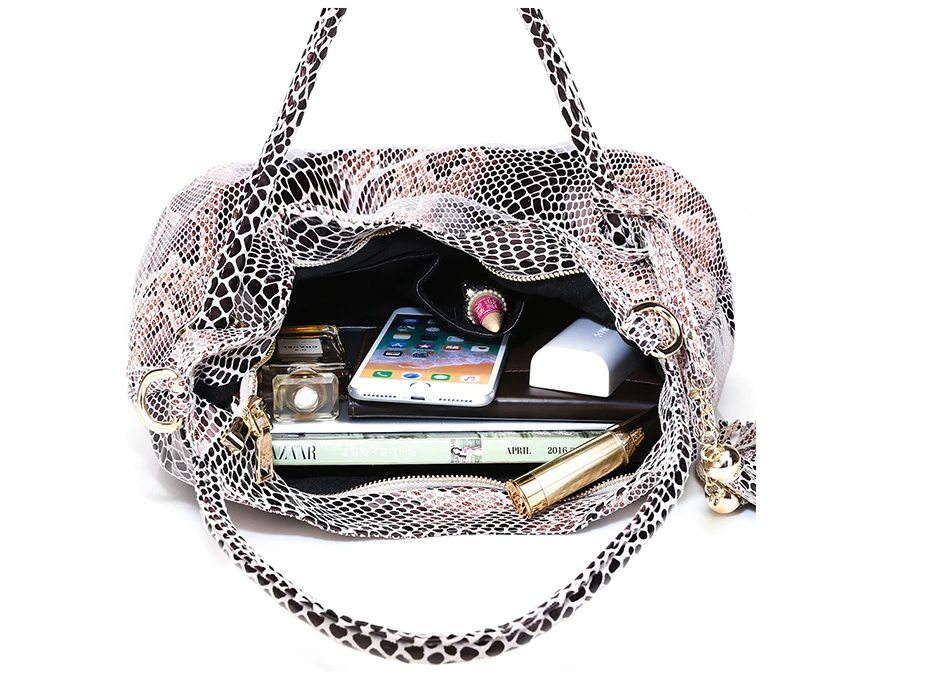 Tonny Kizz bolsos grandes для женщин bolso de hombro femenino кошелек mano de cuero serpentina de alta calidad