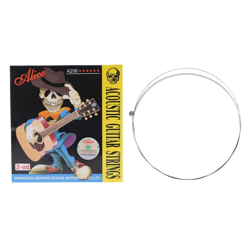 

OOTDTY 1PC Alice Acoustic Folk Guitar Strings 015 inch Super Light Stainless Steel Core suit for guitar