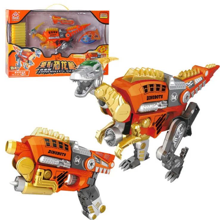 

GZ Genuine kai li Alloy Dinosaur Transformation Soft Bullet Gun Emission Fit Transformation Dinosaur Toy Swift And Violent Drago