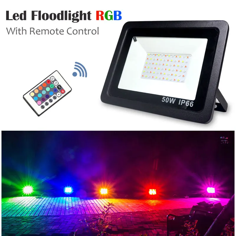 RGB Светодиодный прожектор 30 Вт 50 100 16 цветов водонепроницаемый светодиодный