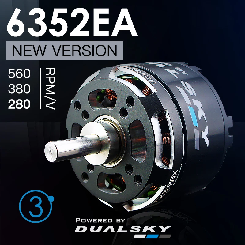 

DUALSKY XM6352EA lll EA5322 6350 Brushless Motor 280KV 380KV 560KV for Fixed Wing RC Airplane