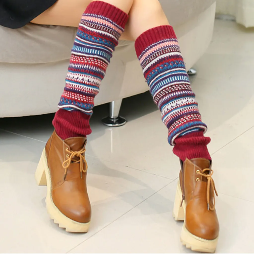 Женские носки, calcetines, для девушек, женщин, до бедра, выше колена, Длинные однотонные чулки, теплые skarpetki