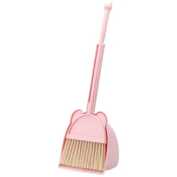 

Mini Broom and Dustpan Set Children's Learning Sweeping Tools Household Soft Fur Broom