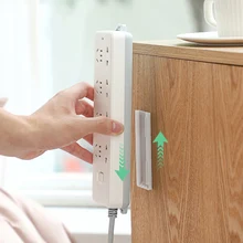 1Pcs Wall-Mounted Sticker Punch-free Plug Fixer Home Self-Adhesive Socket Fixer Cable Wire Organizer Seamless Power Strip Holder