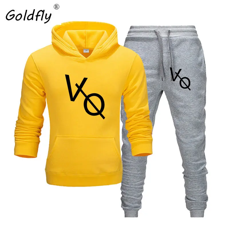 Goldfly/Новинка; Лидер продаж; комплект из двух предметов; модные толстовки; спортивная одежда для мужчин; спортивный костюм с капюшоном; Осенняя мужская брендовая одежда; комплекты из Толстовки и брюк