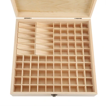 

87 Slots Wooden Material Polishing Technology Large Essential Oil Storage Holder Box Case Container Organizer Fit For Home Use