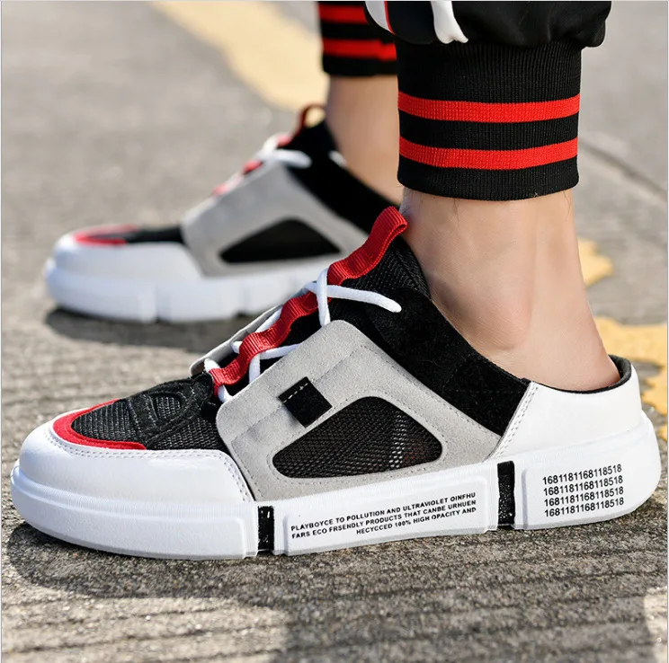 

Summer Punched Sheet Cloth Shoes Versatile Cool Korean-style Trend STUDENT'S Shoes Slipper Foot Covering Lazy Casual Shoes