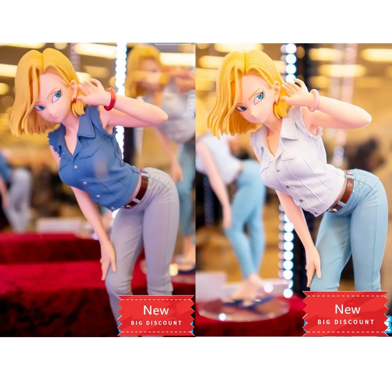23 см аниме фигурка Dragon Ball Z сверкающая и Гламурная особенный цвет Android 18 фигурки |