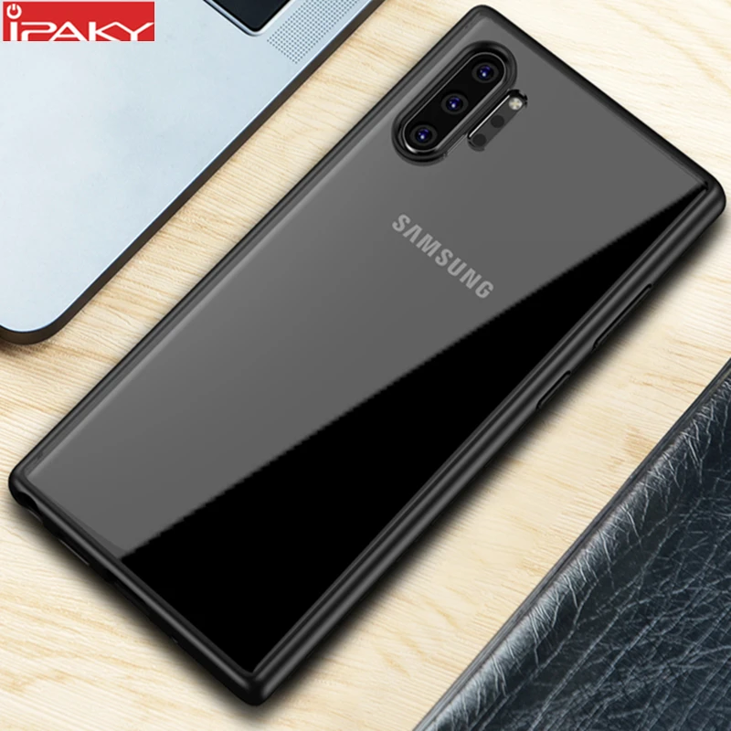 Чехол IPAKY для Samsung Note 10 Прозрачный ударопрочный чехол из ТПУ и поликарбоната