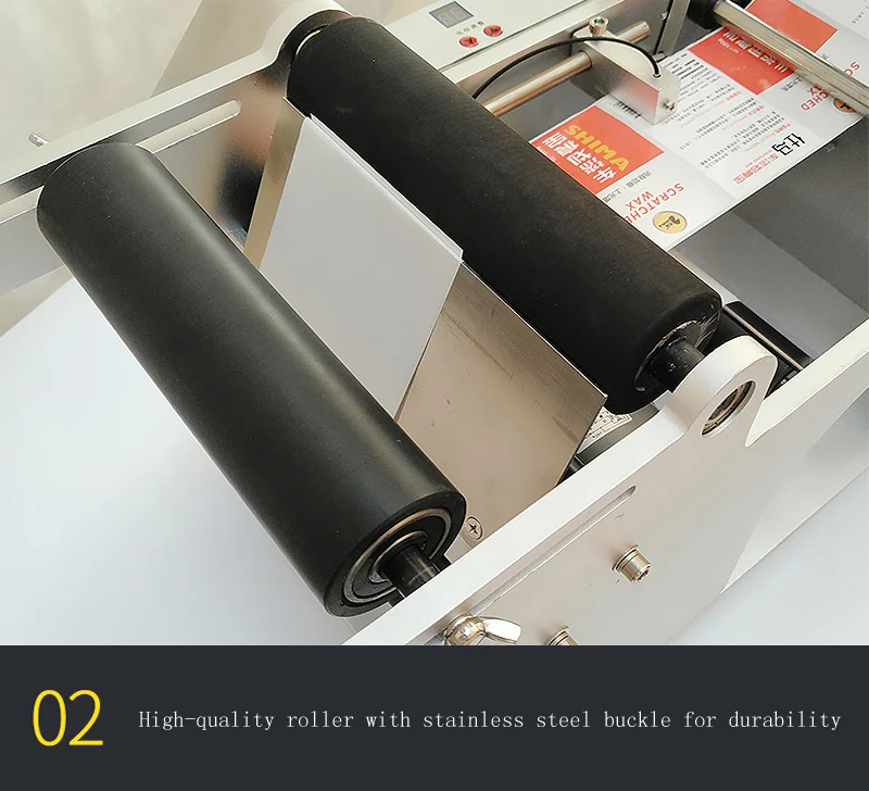 110W label stick machine stickers dispenser round bottle labelling machine semi-utomatic labeller with date marker machine
