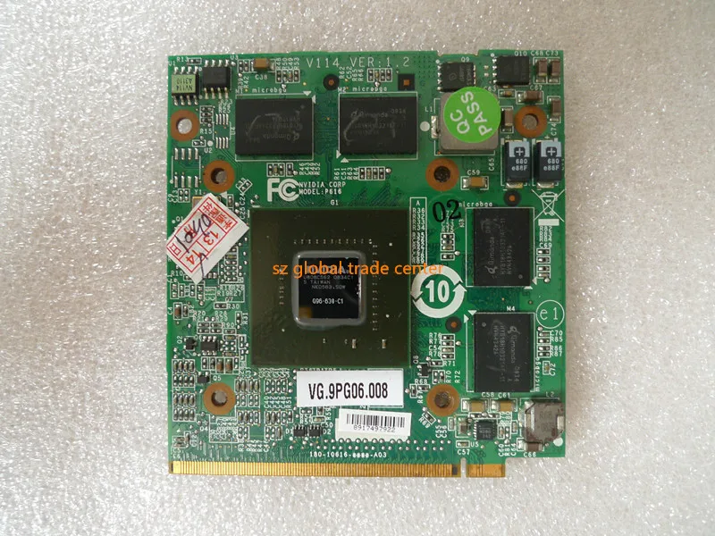 Видеокарта nVidia GeForce 9600M GT 9600MGT512MB DDR2 G96 630 C1 графическая видеокарта для Acer 6935 4930G 6920G