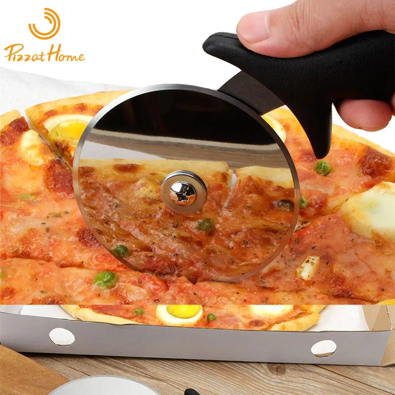 Stainless Steel Pizza Cutter Pizza Knife Smooth Rotating Slicer Wheel Round Knife Pasta Cutter Baking Tools PizzAtHome pizza cutter pizza knife pizza roller