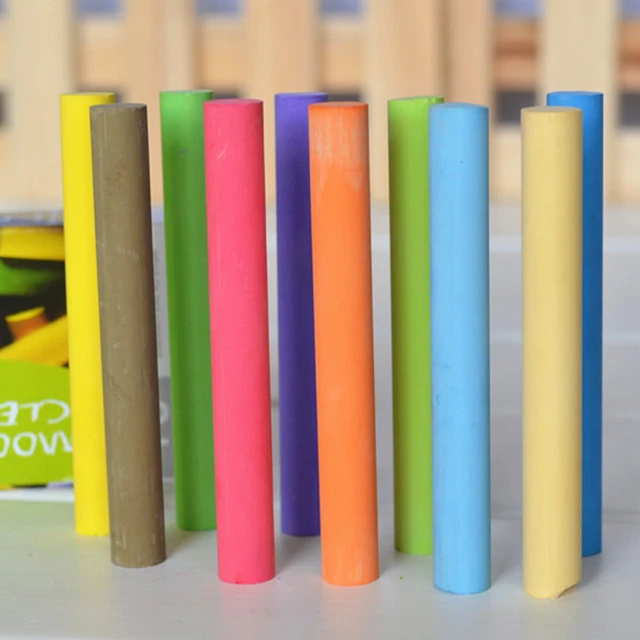 12 Sticks Non-dust Chalks Sticks Dustless Chalk Pen Drawing Chalks For  Blackboard Art Chalk School Supplies tizas escola