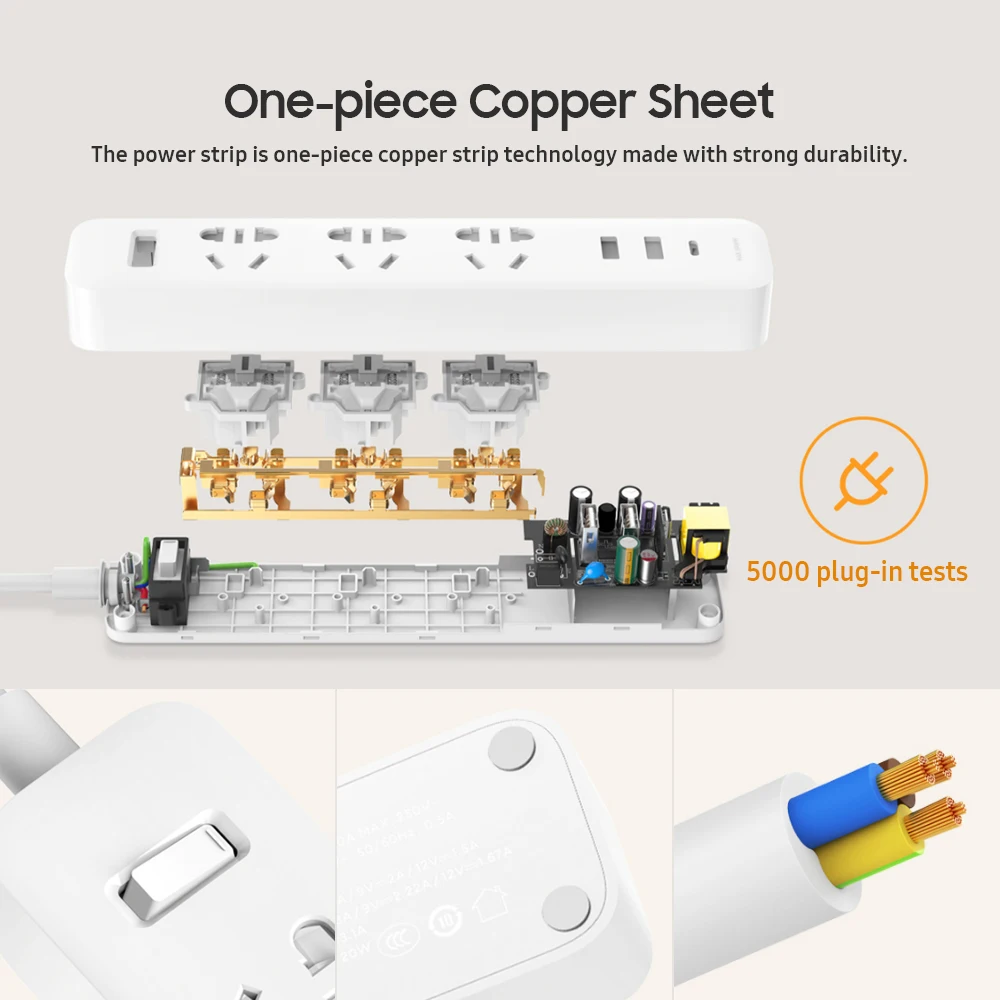 Xiaomi Mi 2A1C Power Strip 20W description image 3
