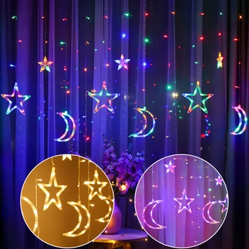 

3.5M / 11.5ft LED Curtain Lights IP44 Waterproof 8 Modes LED Fairy String Light For Wedding Party Valentine Wall Decoration D30