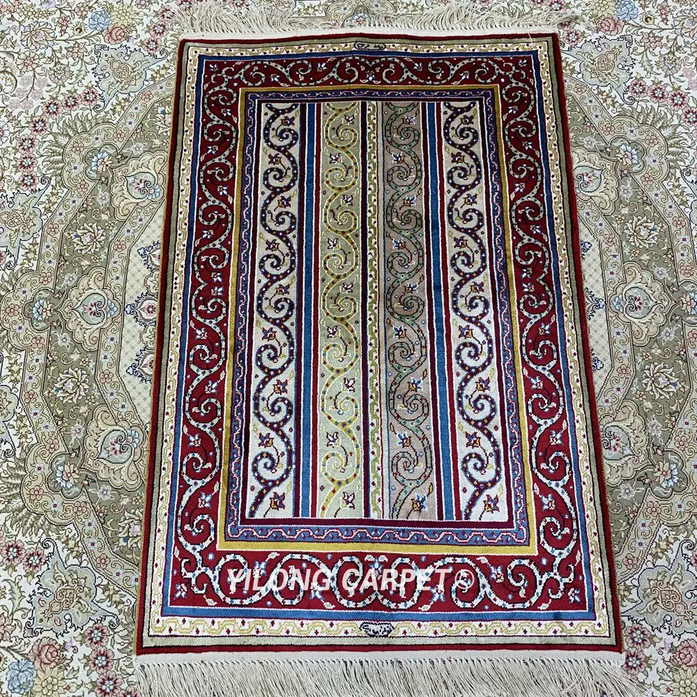 Yilong 2'x3' ручной персидский ковер турецкий античный шелковый ковер(HF084B