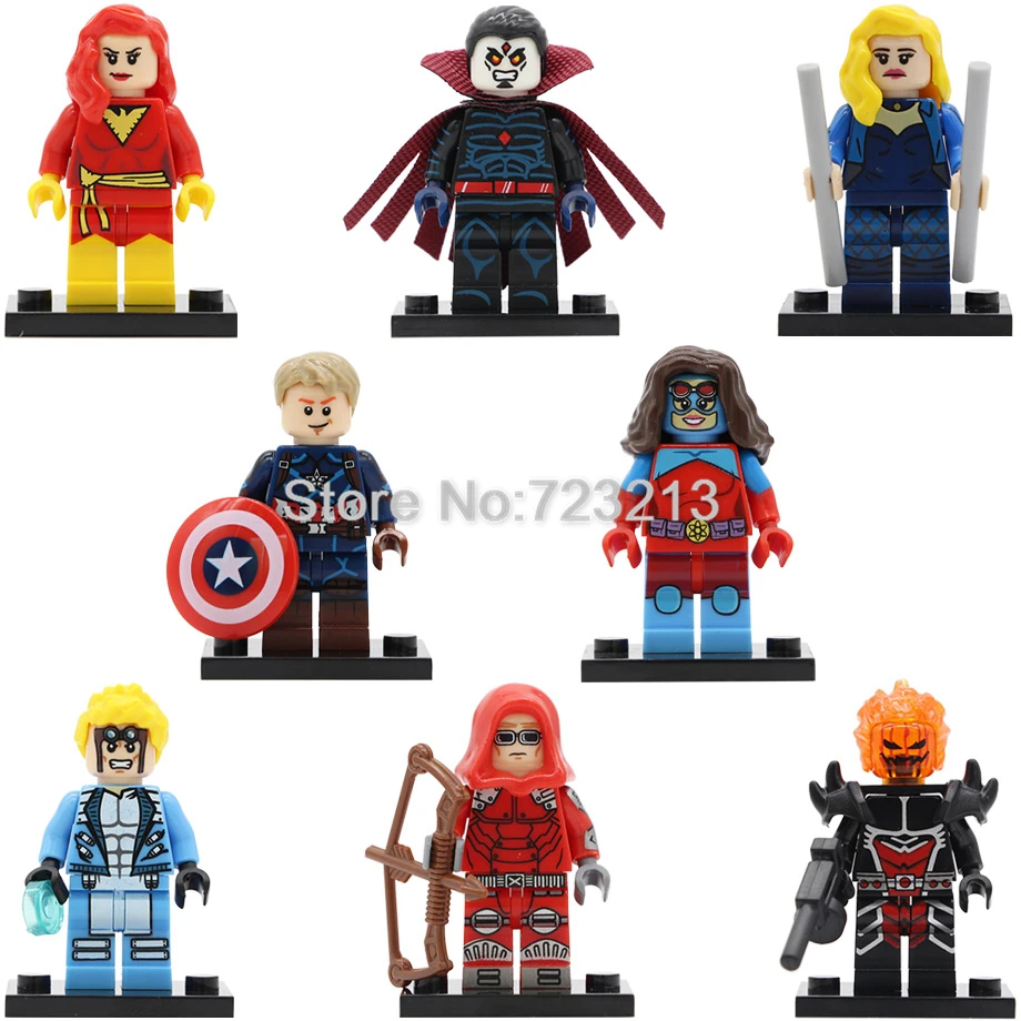 

Super Hero Figure Dark Phoenix Cannonball Atom Woman Dormammu Mr Sinister DC Red Arrow Canari Building Blocks Toys Legoing