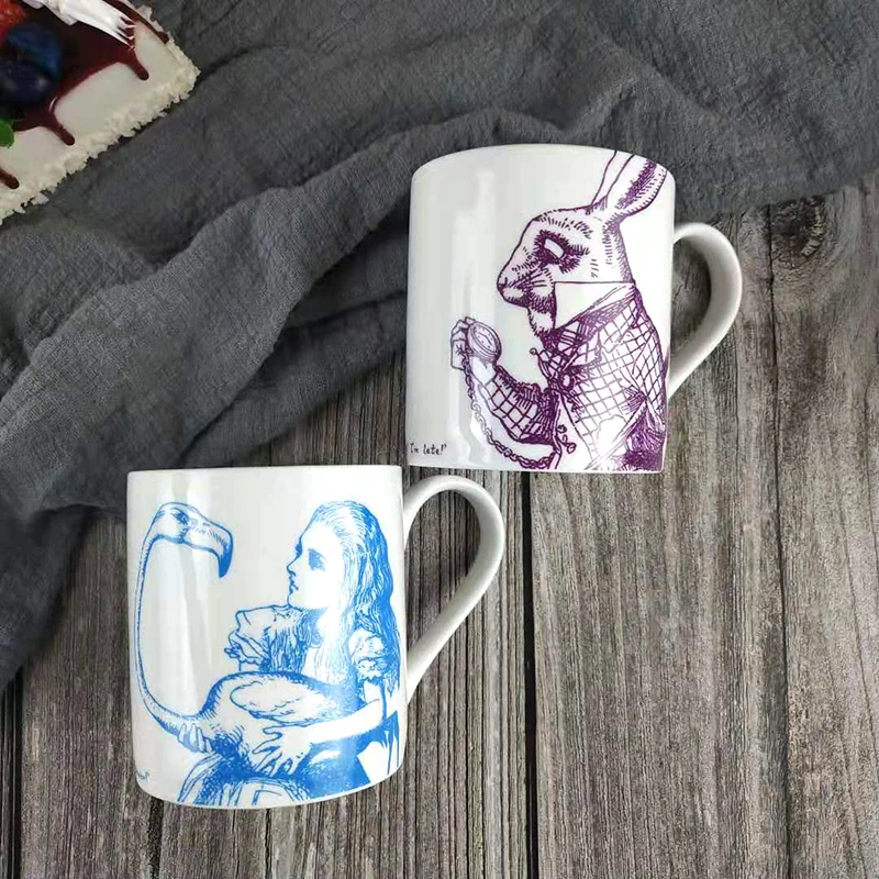 Skup Brytyjski whittard ceramiczny kubek kawy kubek z porcelany kostnej alicja w krainie czarów angielski filiżanka do herbaty kubek do mleka