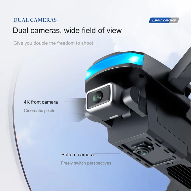 New LS878 Mini Drone 4K HD Wide Angle Dual Camera 1080P FPV Height Maintained RC Dron Foldable Quadcopter Helicopter Toy VS E525 3