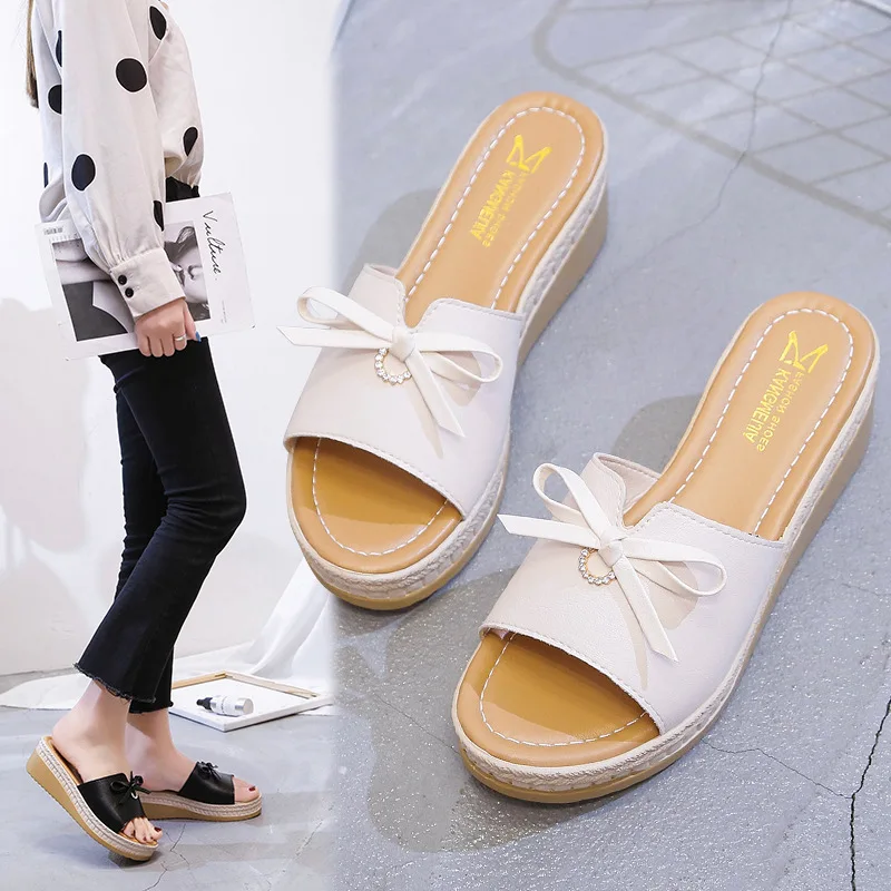 

Sandals Female Summer New Style Outdoor Korean-style Slanted Heel Fashion Outer Wear Thick Bottomed Versatile Nursing WOMEN'S Sl