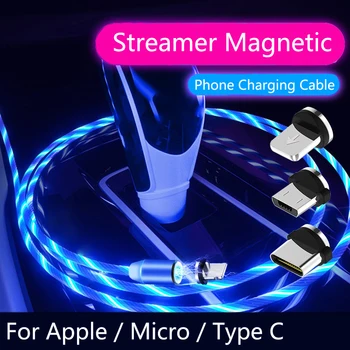 

Car Magnetic LED Light Cable Fast Charging Phone Charger For Kia Rio K2 K3 Sportage 3 sorento cerato armrest picanto soul optima