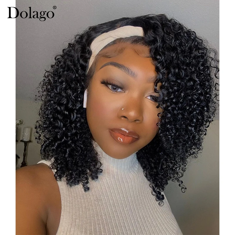 U Part Wig Natural Deep Curly 250% Density Brazilian Virgin Hair Upart Clip In Wigs Human Hair For Black Woman Dolago