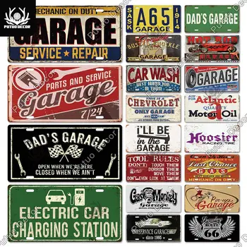 

Putuo Decor Garage Decor Licenses Plate Plaque Metal Tin Sign Decorative Car Plate for Living Room Door Club Garage Home Wall