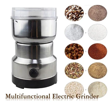 

Electric Coffee Grain Grinder Bean Milling Machine Stainless Steel Blade Dry Grinder Household 220V 150W EU Plug