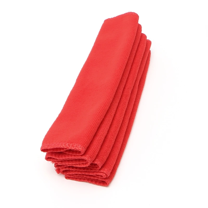 5 Pcs Lot Microfiber Car Cleaning Towel Cloth Kitchen Washing Polish Set U90C