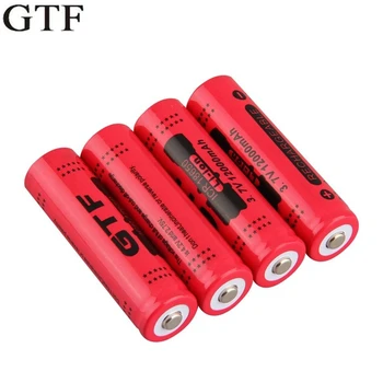 

GTF 18650 Battery 3.7V 12000mAh Rechargeable Li-ion Battery for LED Torch Flashlight Rechargeable Lithium ion Batteries