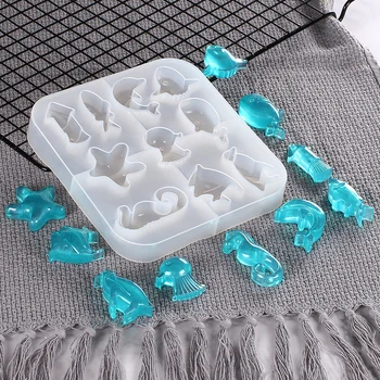 

3D Dolphin Fish Seahorse Starfish Jewelry Decorating Tools DIY Pendants Charms Resin Mould Ocean Silicone Mold