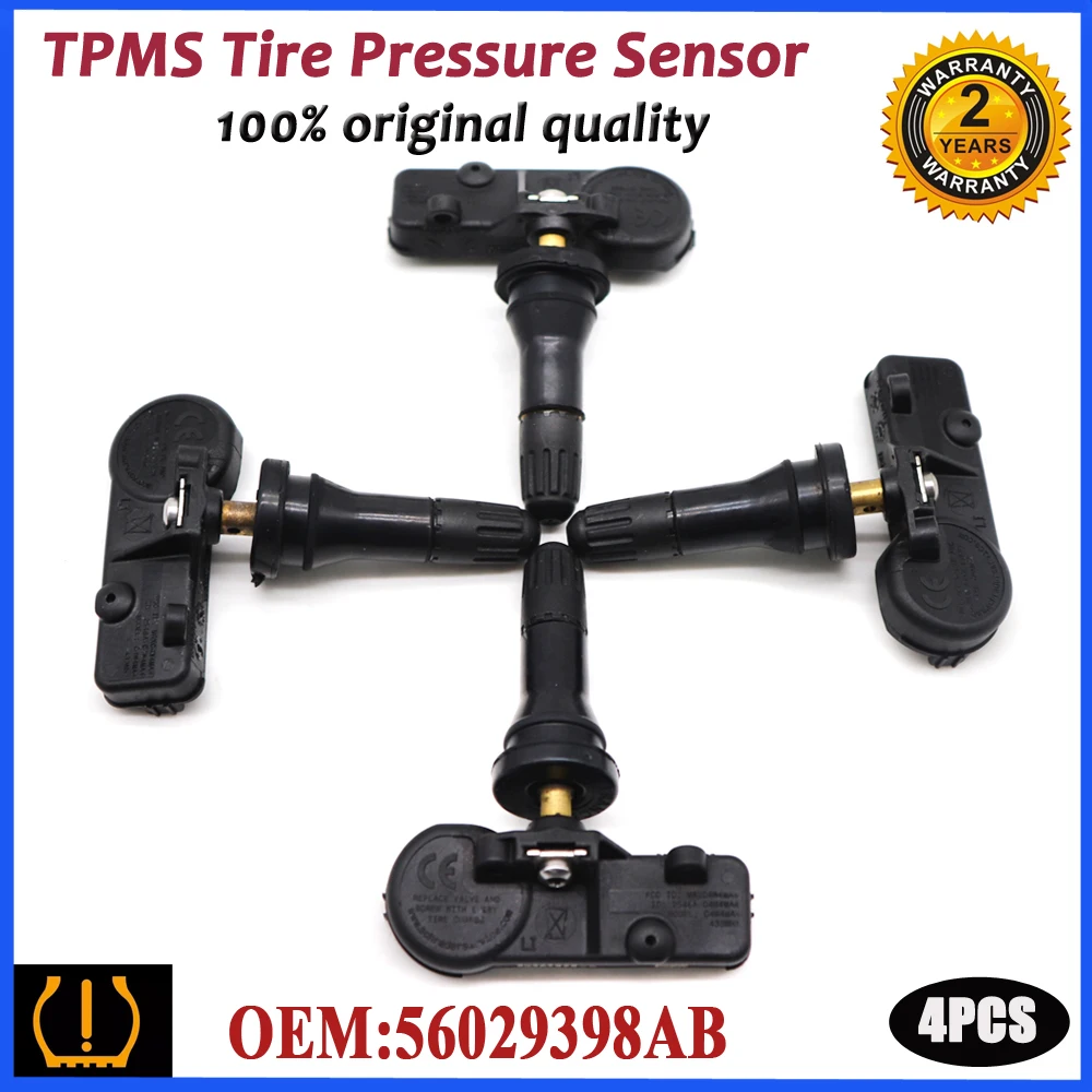 5PCS 433MHz Transducer Tire Pressure Monitoring Sensor for Jeep Dodge 56029398AB 
