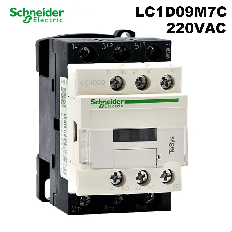 Schneider Electric LC1D09M7C Q7C F7C B7C Bobina 220V 380 110AC 50/60Hz  Contattore Rrelay TeSys 3P 9A 1NO + 1NC di Carico Standard di LC1D -  AliExpress