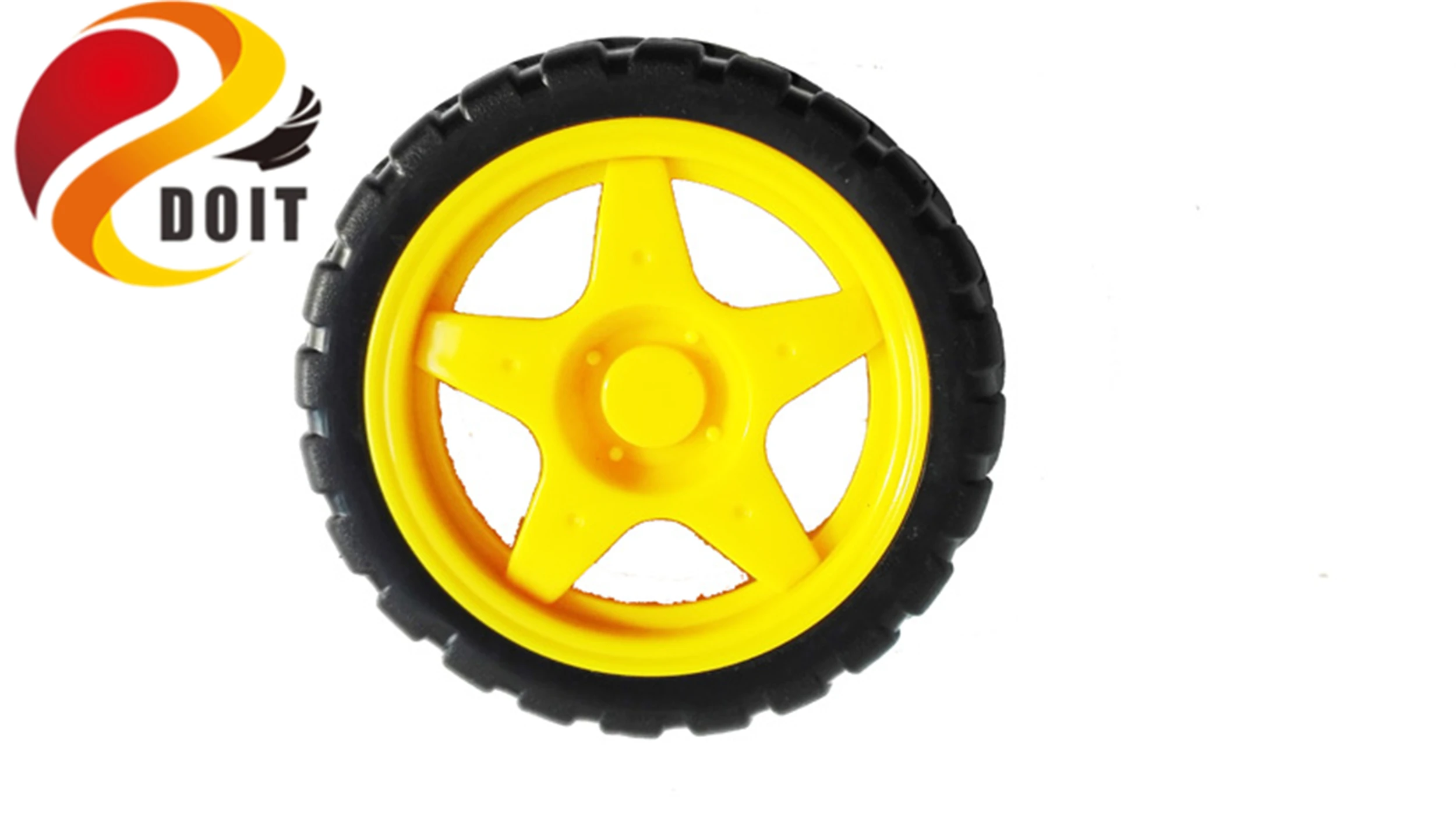 

SZDOIT Rubber Anti-Slip Wheel Tracking Obstacle Avoidance Car Tire TT Motor Wheel For Smart Robot Car Chassis Part