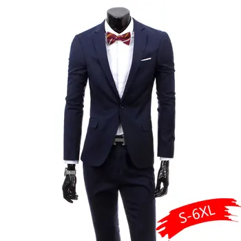 

( Jacket + Pants ) 2020 New Men's Fashion Boutique Pure Color High-grade Brand Wedding Dress Suits Blazer Slim Business Men Suit