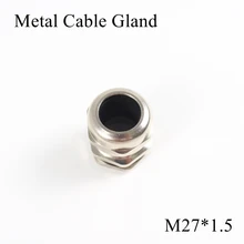 1 шт./лот M27 металлическое уплотнение кабеля IP68 Водонепроницаемый никель Латунный разъем желез для 13-18 мм Электрический провод M27* 1,5 медные скобы