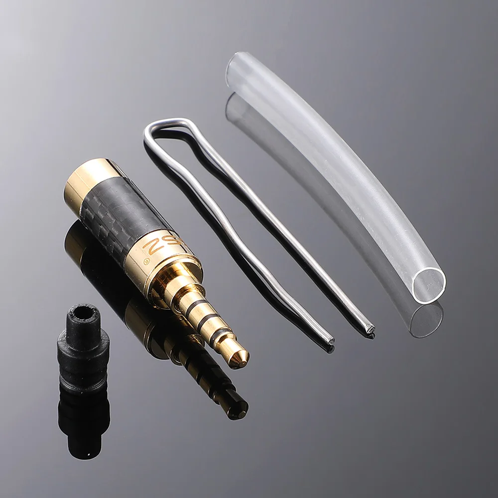 AVSSZ Carbon Fiber 3.5mm Jack Stereo Headphone Plug - Straight/Angle, 3/4/5 Poles, DIY Repair & Replacement (2.5mm, 4.4mm) Description Image.This Product Can Be Found With The Tag Names Computer Cables Connecting, Computer Peripherals, PC Hardware Cables Adapters, Straight angle plug