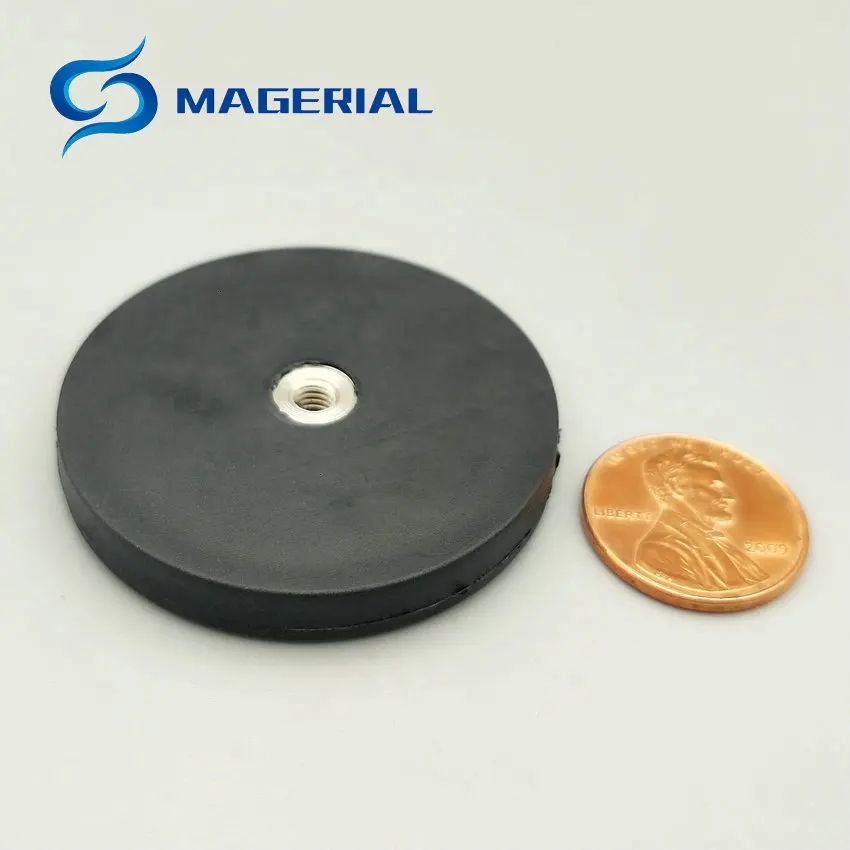 6 шт./лот магнитный диск с резиновым покрытием Диаметр 43 мм светодиодный свет Холдинг Spotlight держатель неодимовый магнит сильный неодимовый магнит