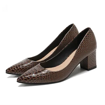 

Women shoes high heels Patent leather heels Stylish comfortable work shoes black ladies shoes Spring new women high heel shoes