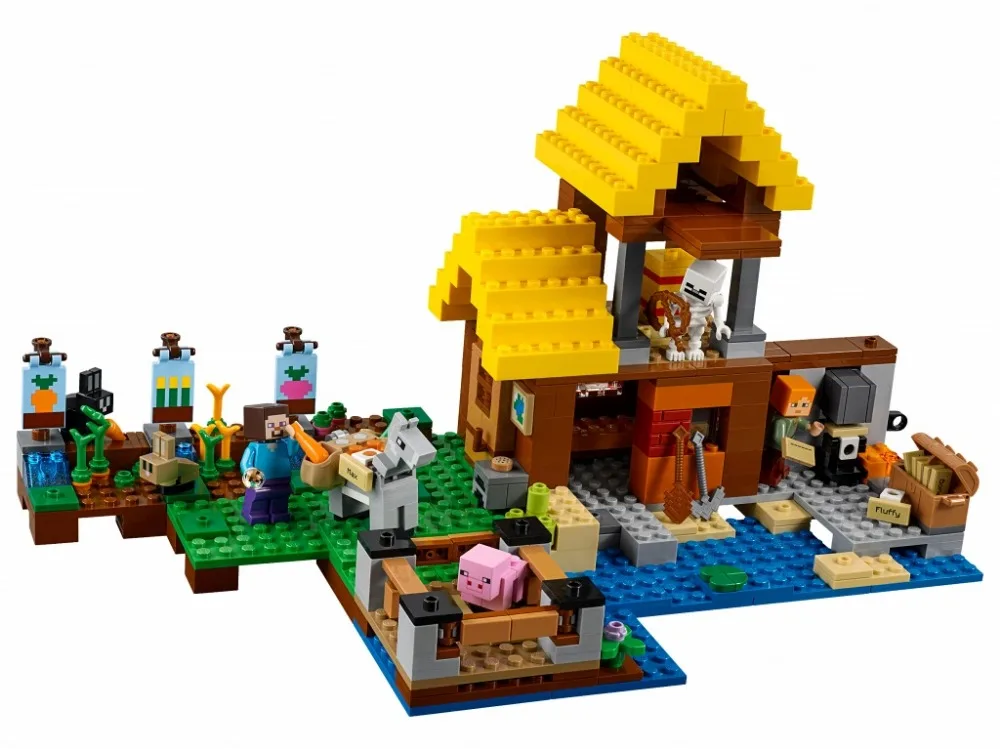 

2019 New 21144 Minecraft the Farm Cottage Building Blocks Brick Educational Toys